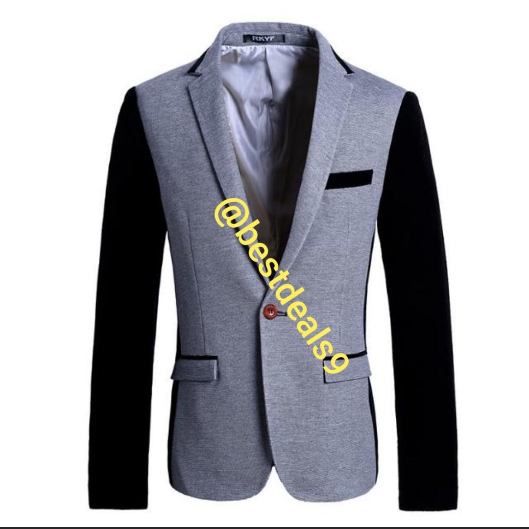 Men S Slim Fit Formal Casual Blazers Tailored Men S Fashion Clothes On Carousell