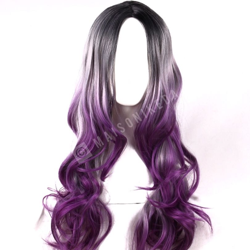 grey dip dye wig