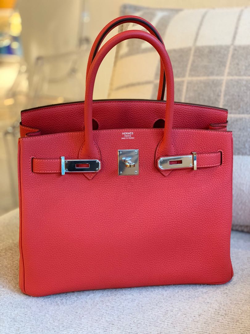 Birkin 30 Rouge Clemence Rouge PHW