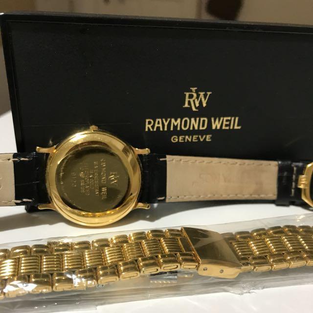 Raymond weil watches 18k gold electroplated discount