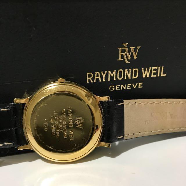 Raymond weil 18k gold electroplated water resistant sale