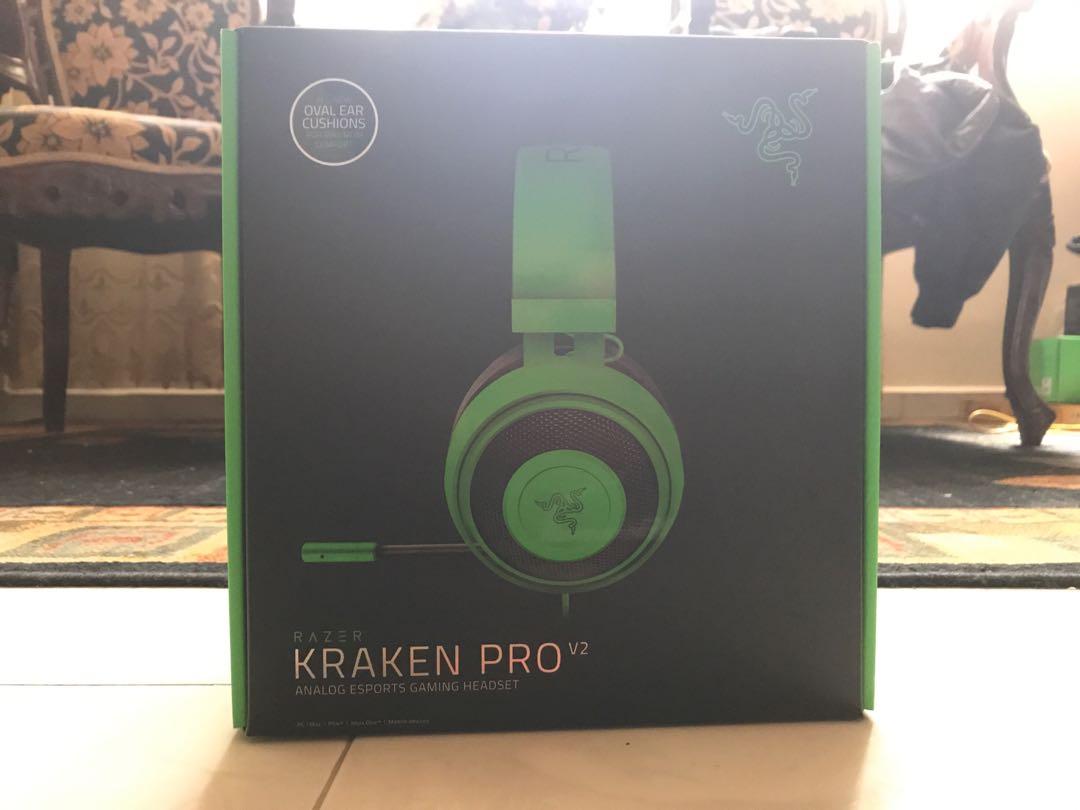 Razer Kraken Pro V2 Green Electronics Others On Carousell