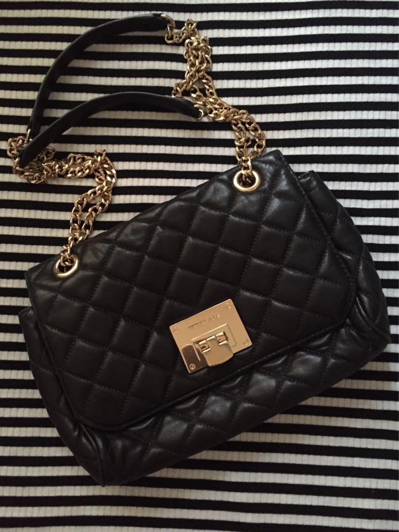 Rush sale! Michael Kors quilt leather bag (Chanel inspired), Women's  Fashion, Bags & Wallets, Cross-body Bags on Carousell