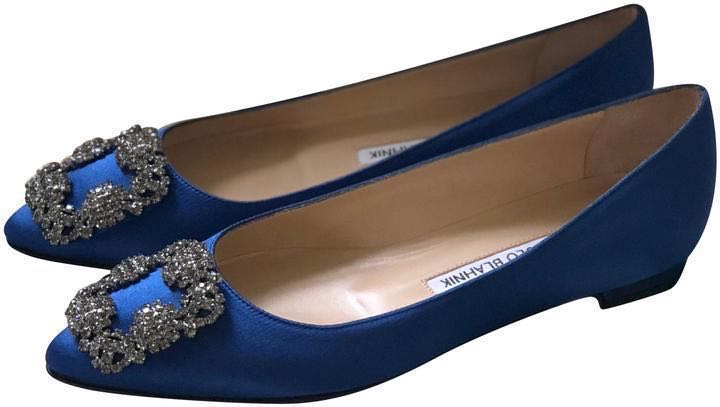 manolo blahnik blue flats