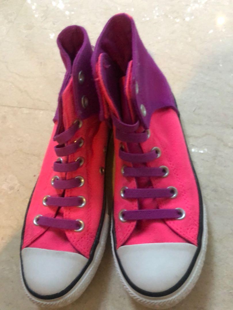 girls purple converse