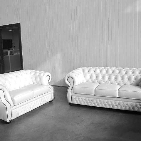 Sofa Chasterfield Putih Ruang Tamu Ruang Keluarga Terbaru