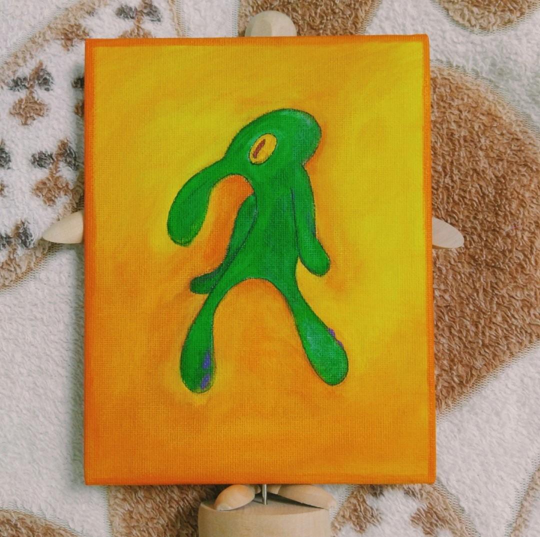 Squidward S Painting Acrylic Paint Design Craft Art