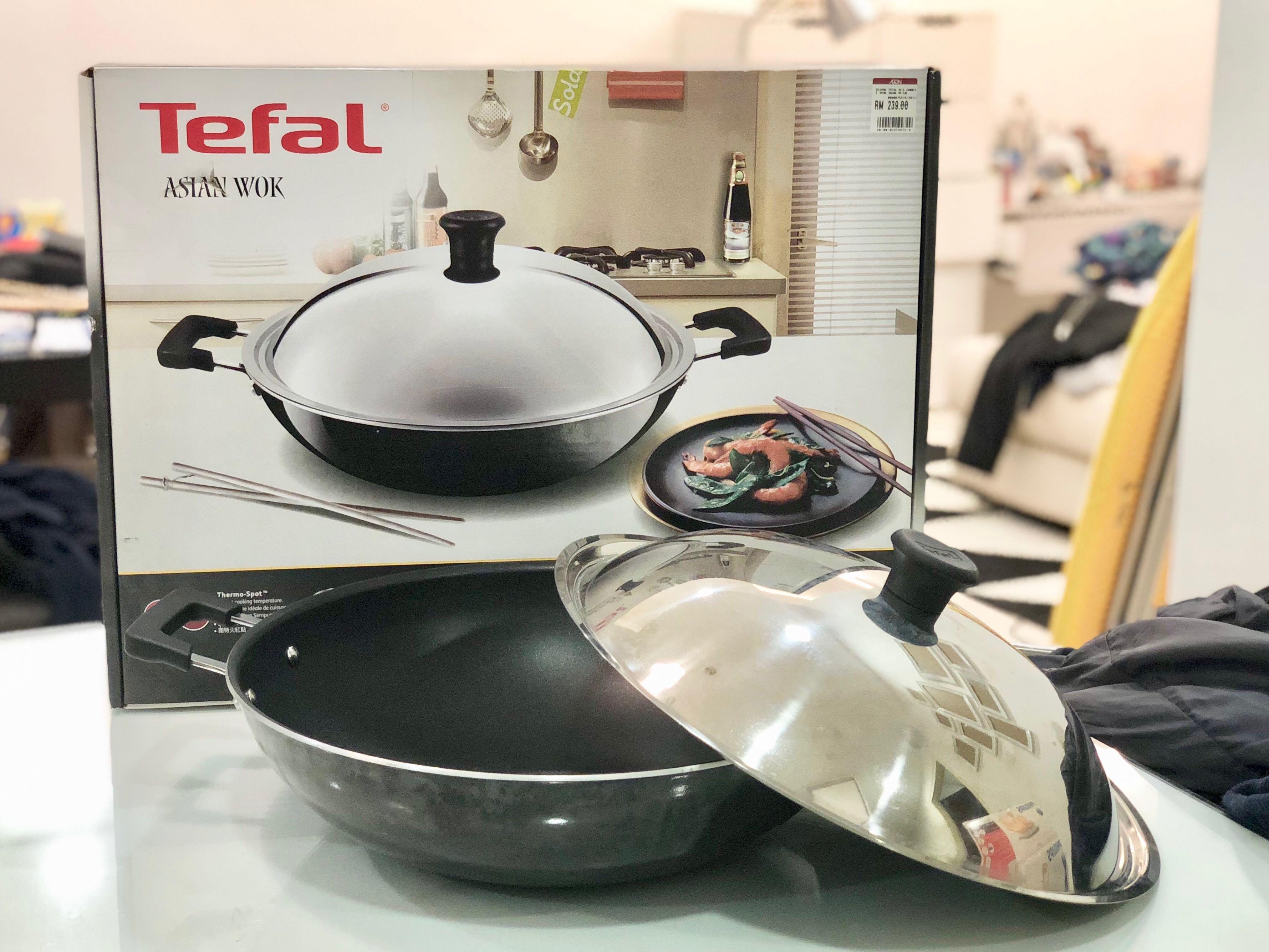 Tefal Asian Wok 36cm, Furniture & Home Living, Kitchenware & Tableware,  Cookware & Accessories on Carousell
