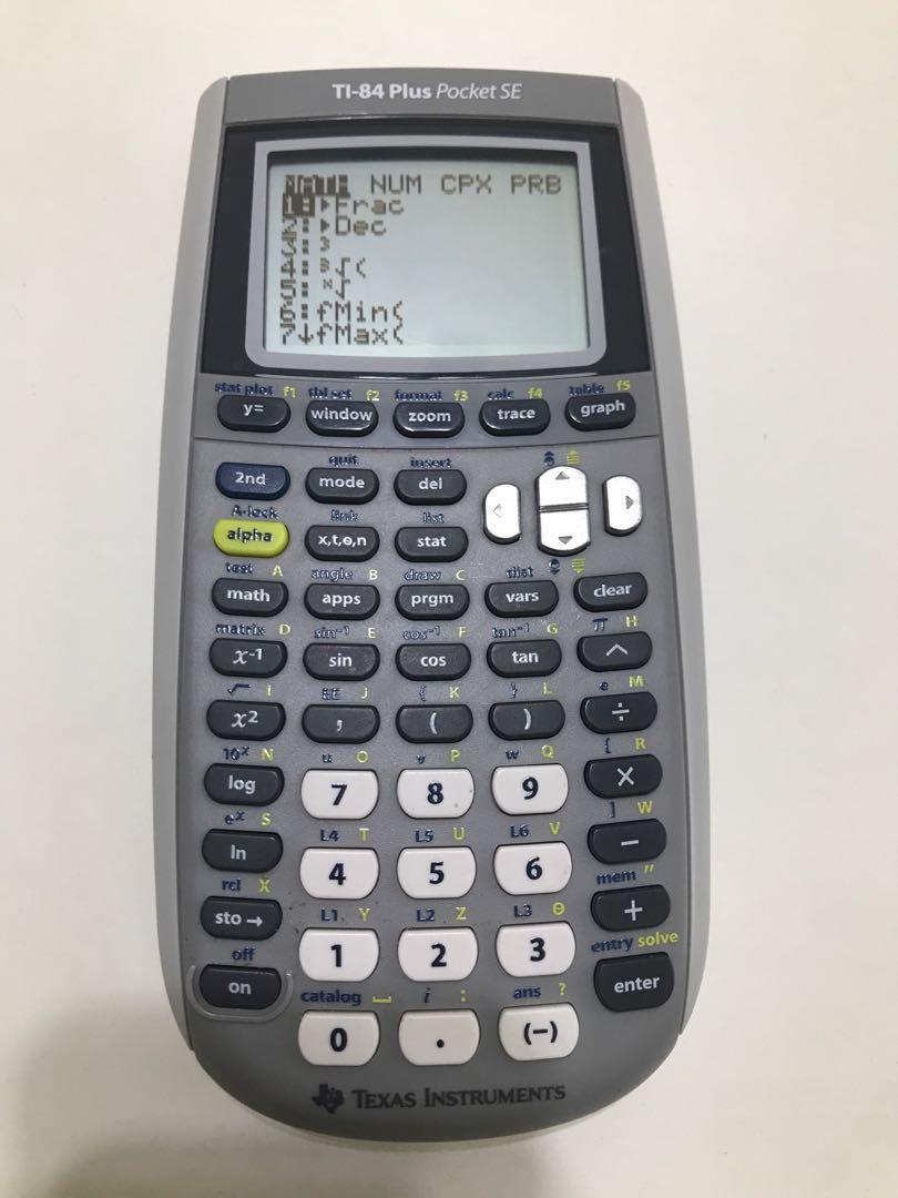 Ti 84 Plus Pocket Se Calculator Electronics Others On Carousell