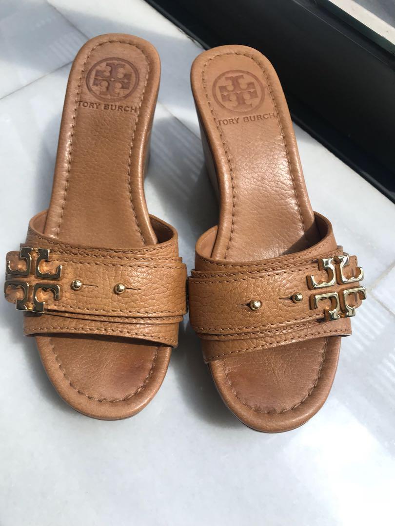 Tory Burch Elina Wedge Slides Luxury Sneakers Footwear On Carousell