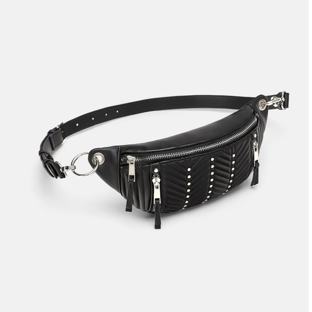 ZARA BELT BAG WITH ZIPS, Women's 