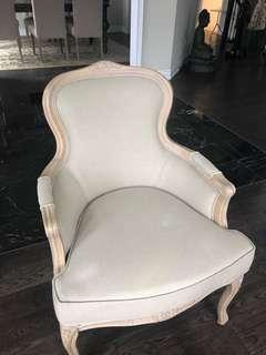 Beautiful linen Chair (37” inches high.