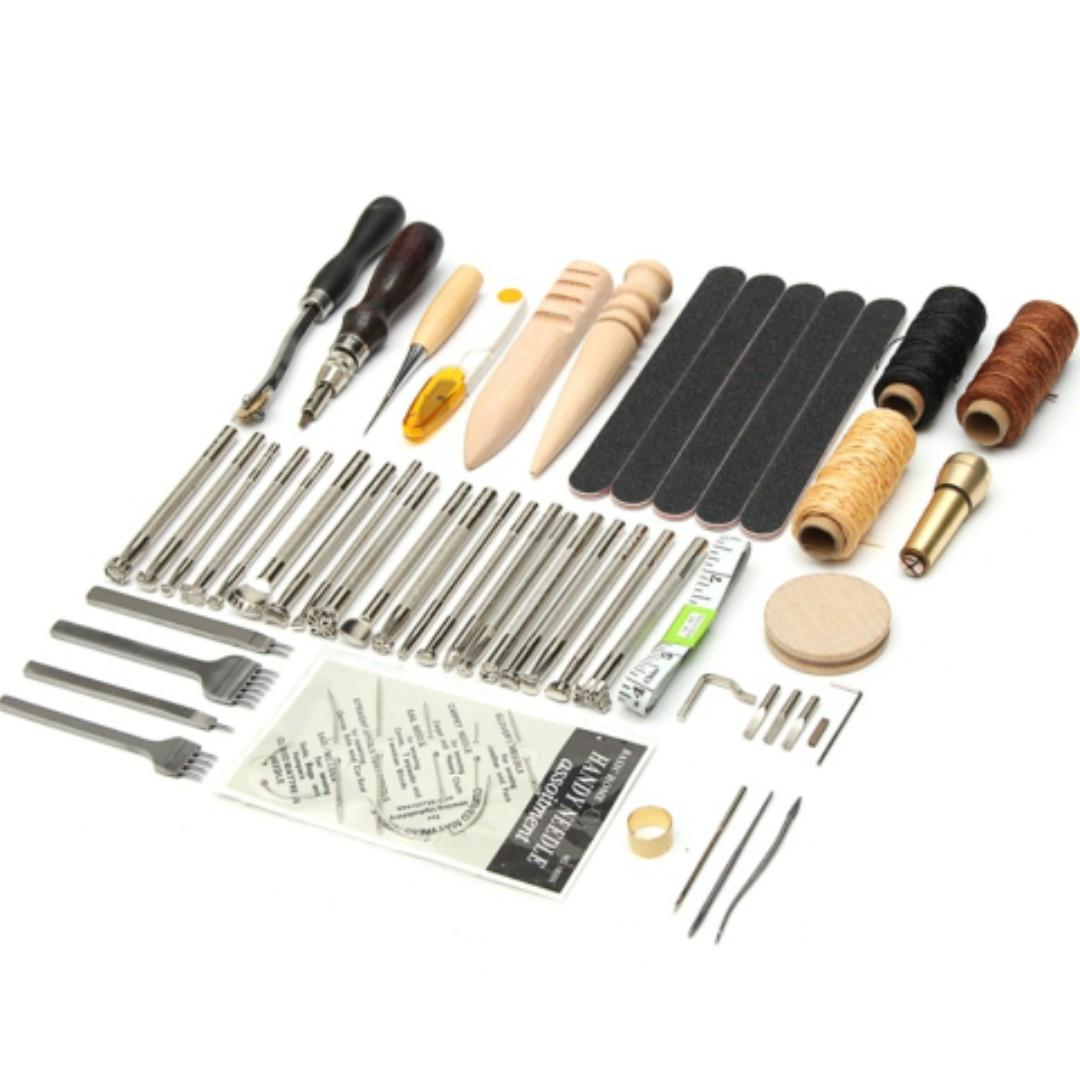 59 Pcs Leather Craft Tools For Diy Design Craft Craft Supplies