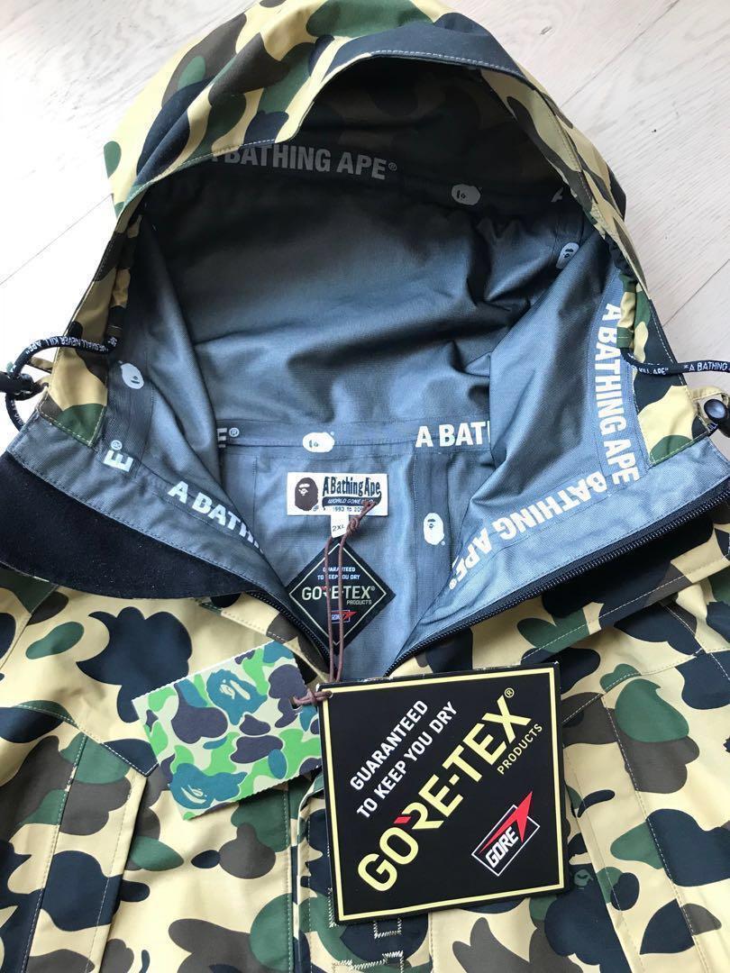 A Bathing Ape Bape GORE-TEX 1ST CAMO SNOWBOARD JACKET 2xl , 男裝