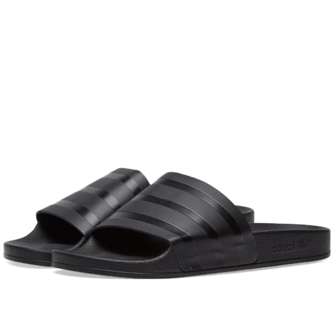 adidas originals adilette sliders in black cq3094