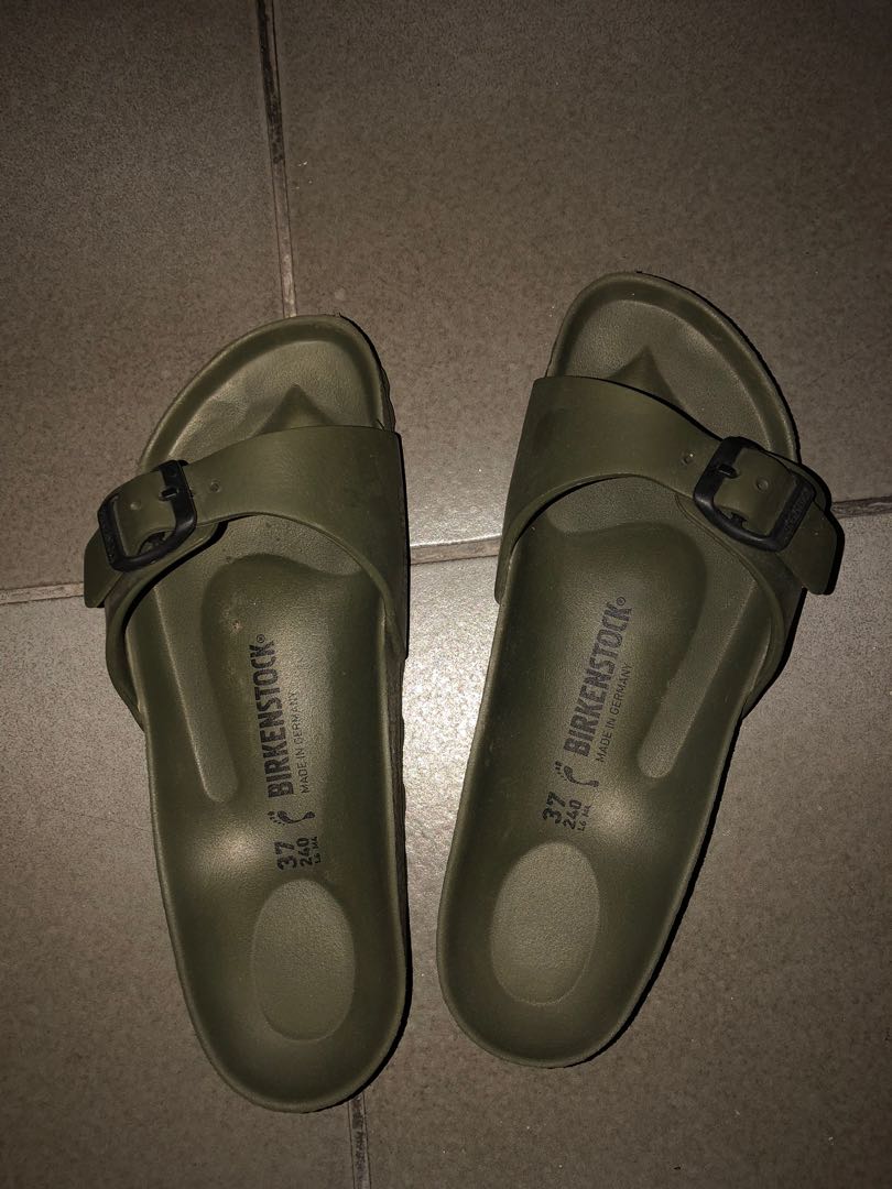 Army green birkenstock sandals size 37 