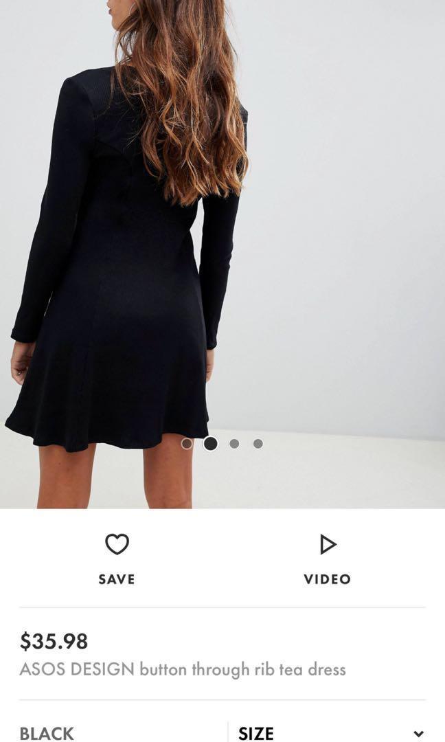 Black Tea Dress, Women's Fashion, Dresses & Sets, Dresses on Carousell