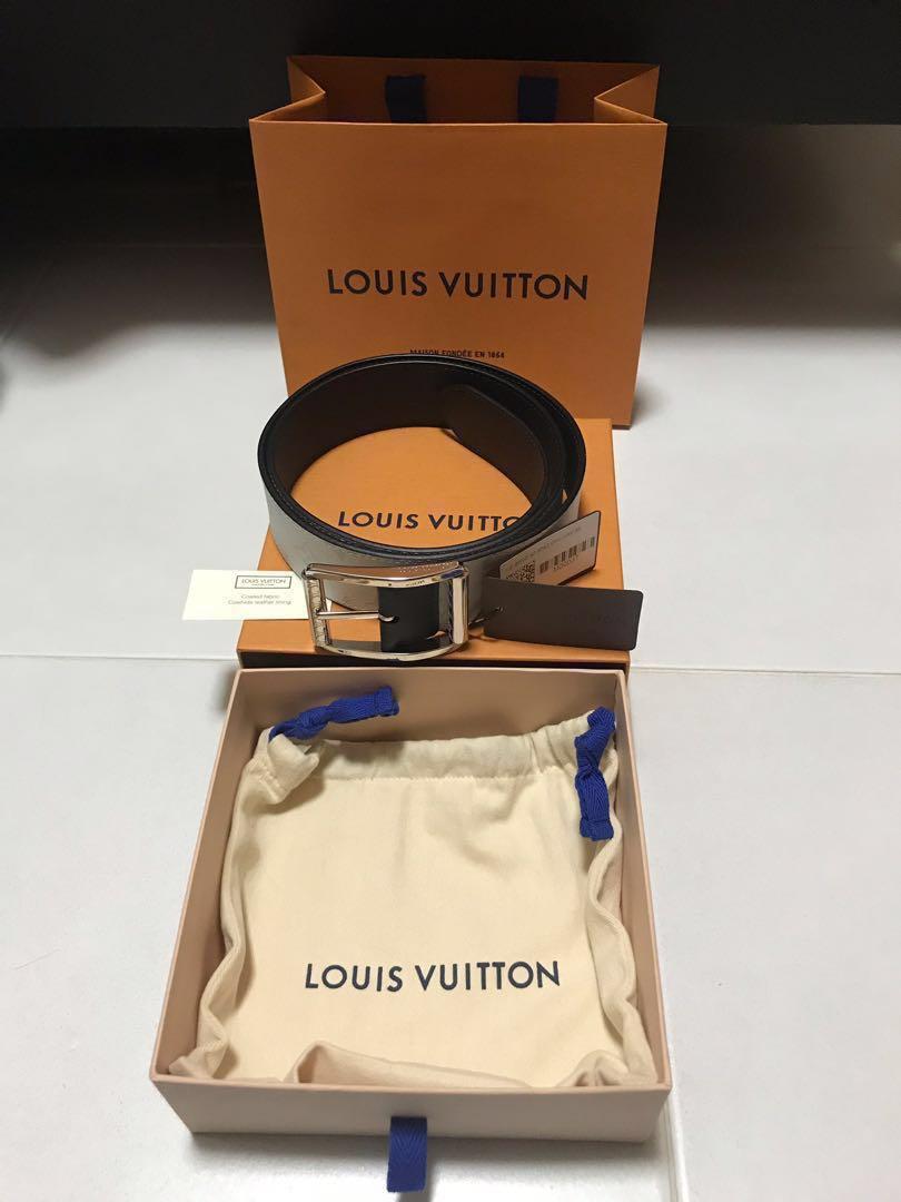 Louis Vuitton LV Initiales 40mm Reversible Belt Brown + Calf Leather. Size 95 cm