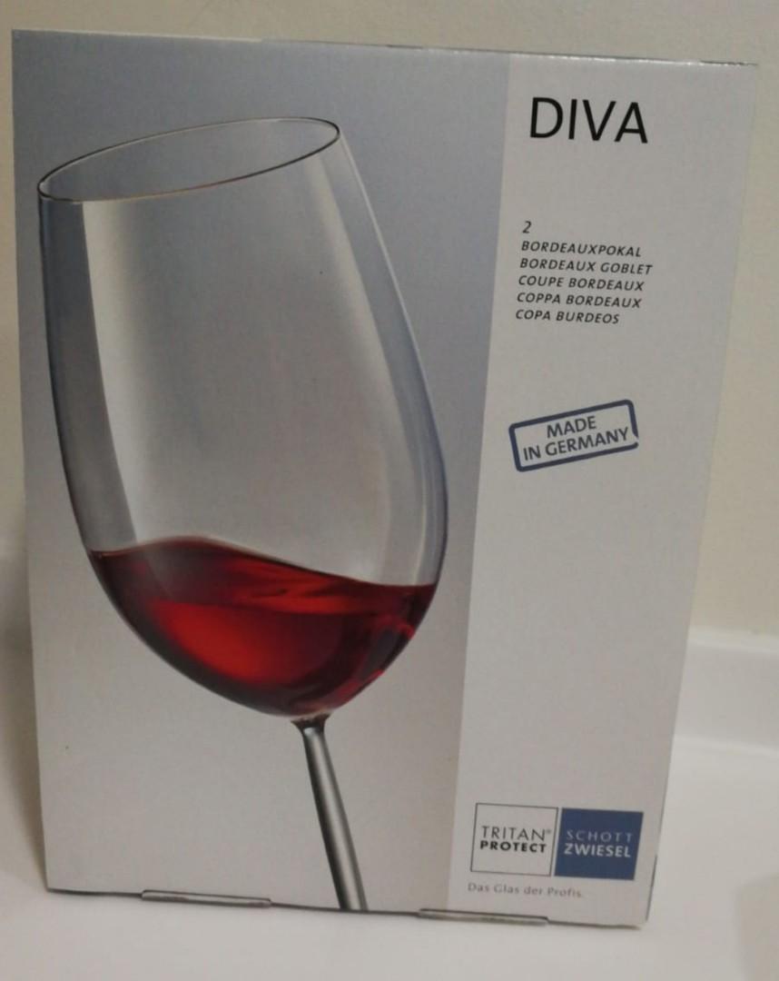 Bnib Schott Zwiesel Diva Bordeaux Goblet Home Appliances Kitchenware On Carousell