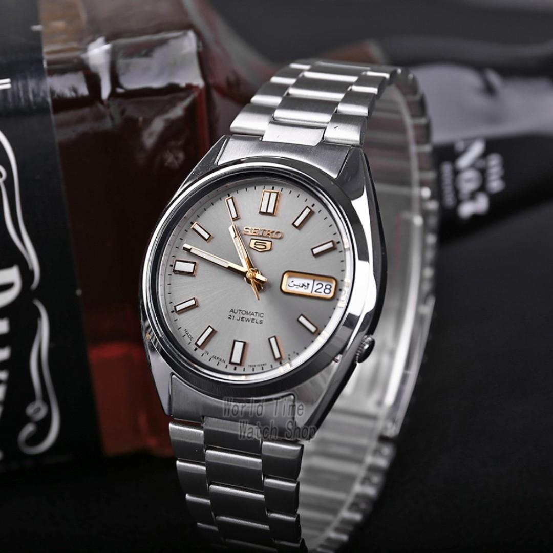  BNIB Seiko 5 Automatic Rolex Datejust Alternative SNXS75 SNXS75K1 