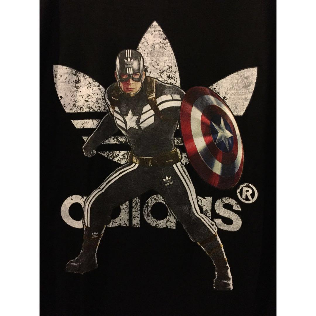 Brand New adidas Captain America Tee T Shirt Men s Fashion Tops