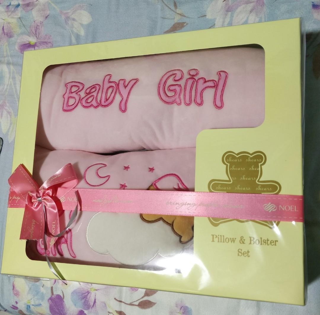 Brand New SHEARS SINGAPORE Pillow & Bolster Set Baby Girl (Pink