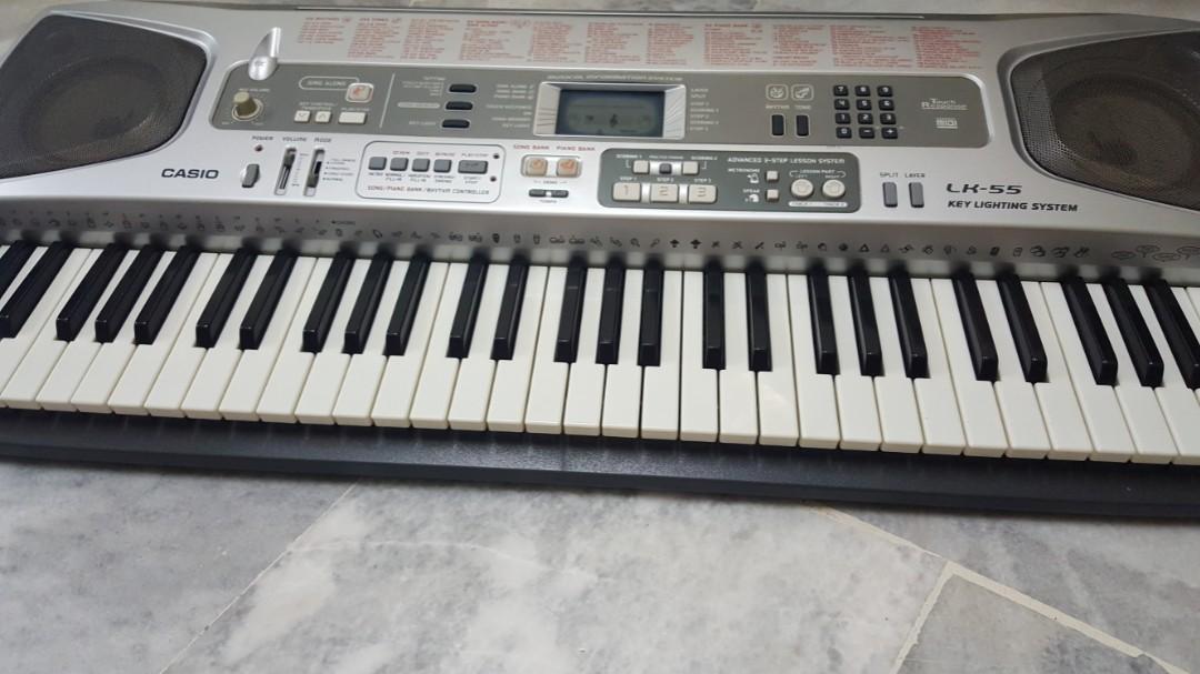 Casio LK 55 61 Key Full Size Keyboard with Key Lighting System Free Bag Stand