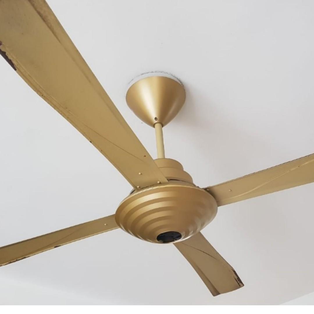 Ceiling Fan 56 Kdk Gold With Remote Home Appliances Cooling Air Care On Carousell