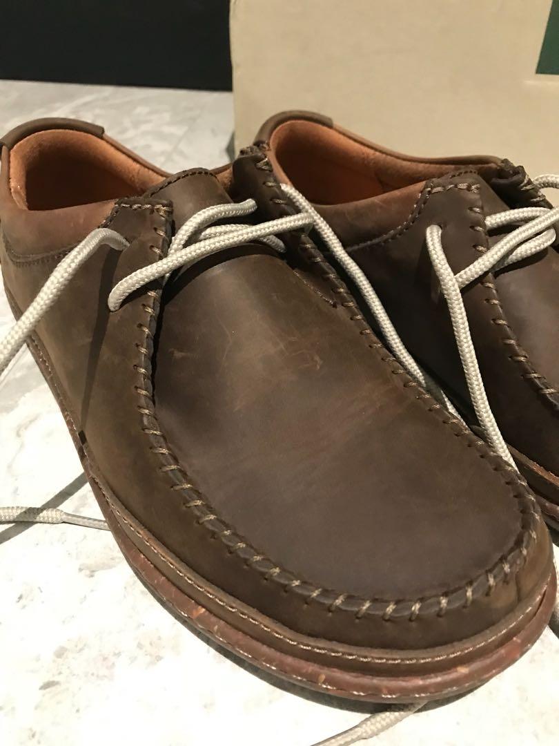 clarks dark brown leather