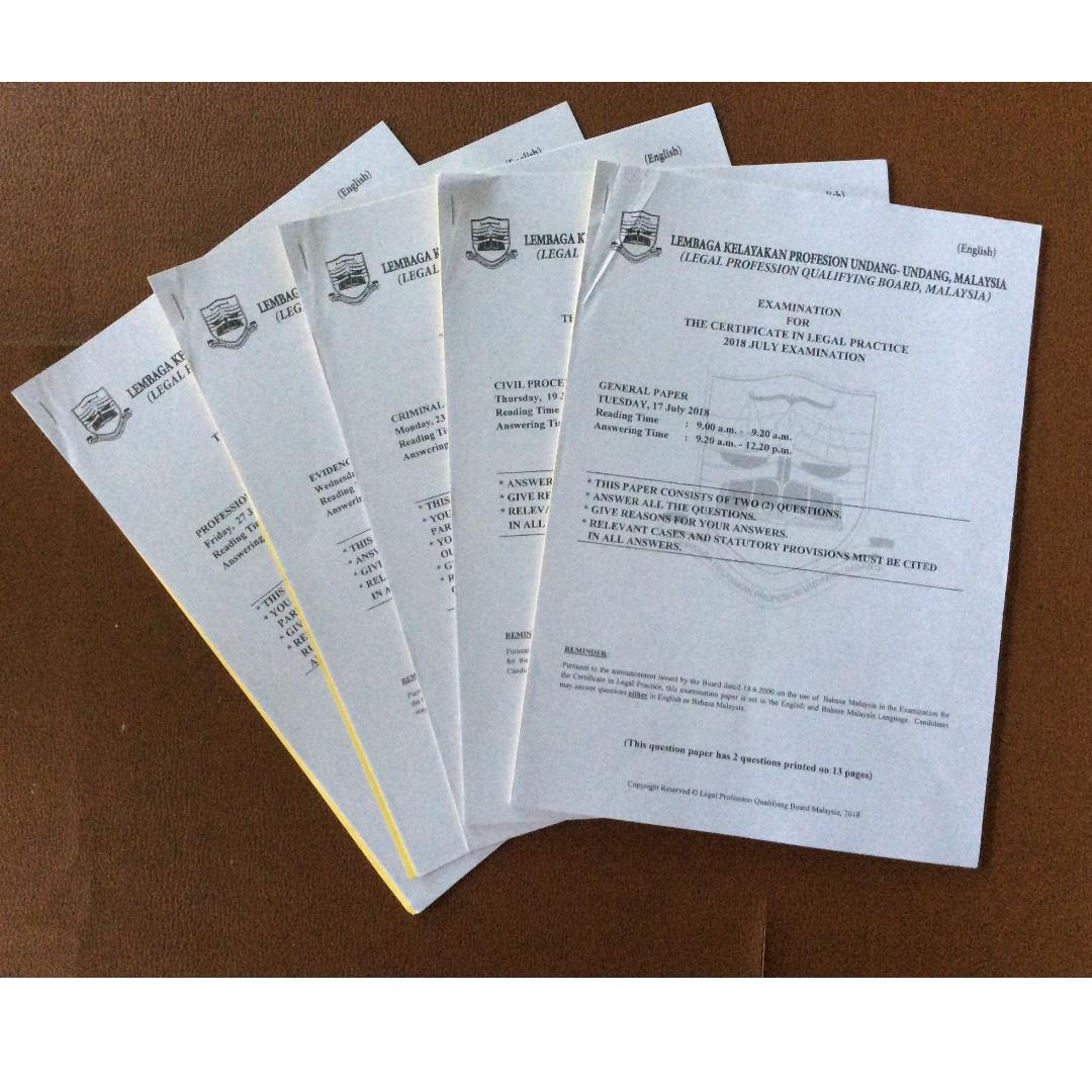 Clp Exam Question Papers 2018 Books Stationery Books On Carousell