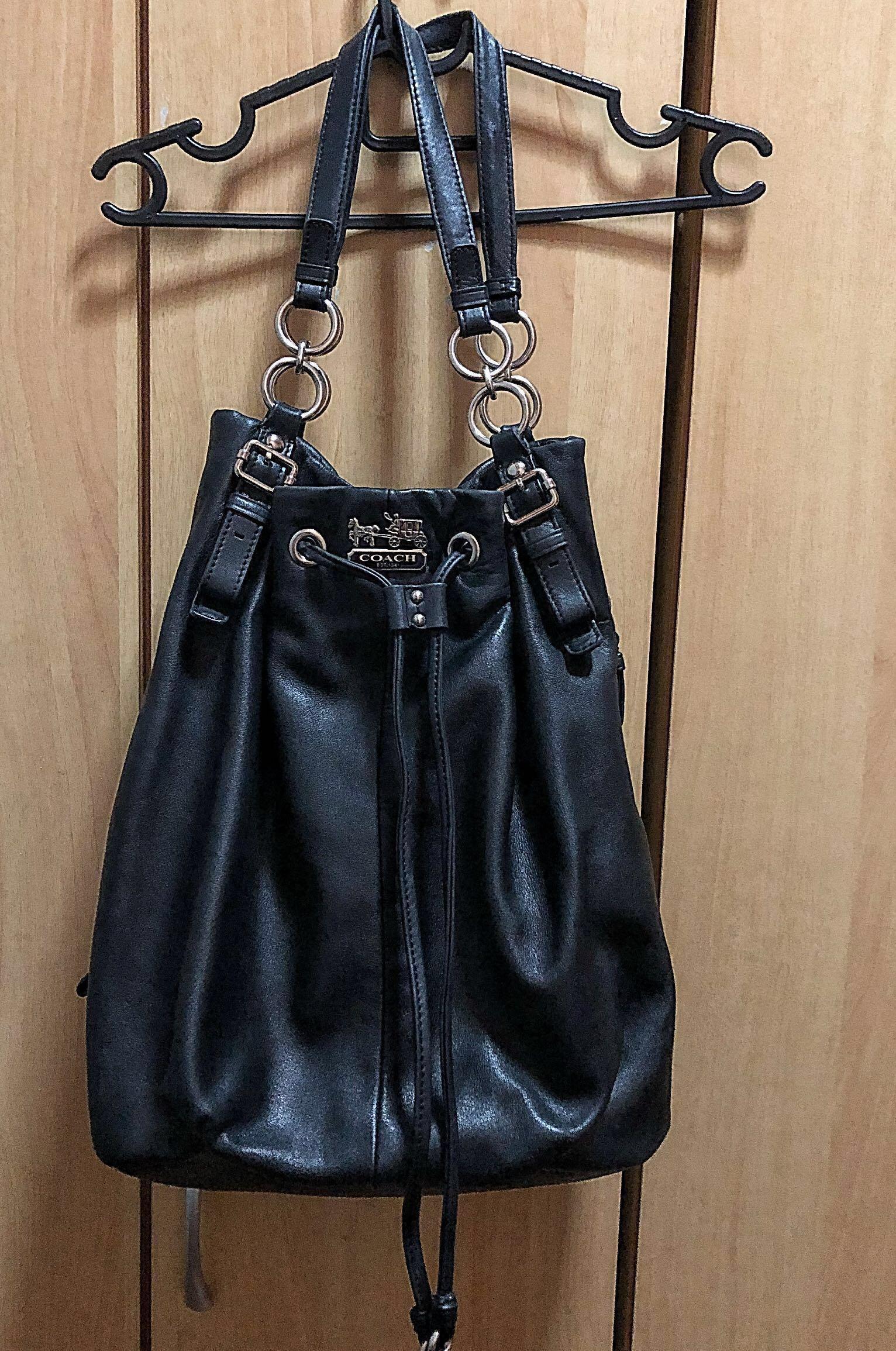 coach drawstring tote
