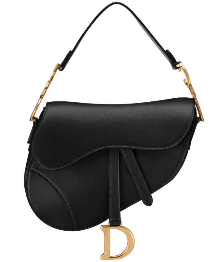 Dior saddle bag black leather BNIB local receipt Luxury