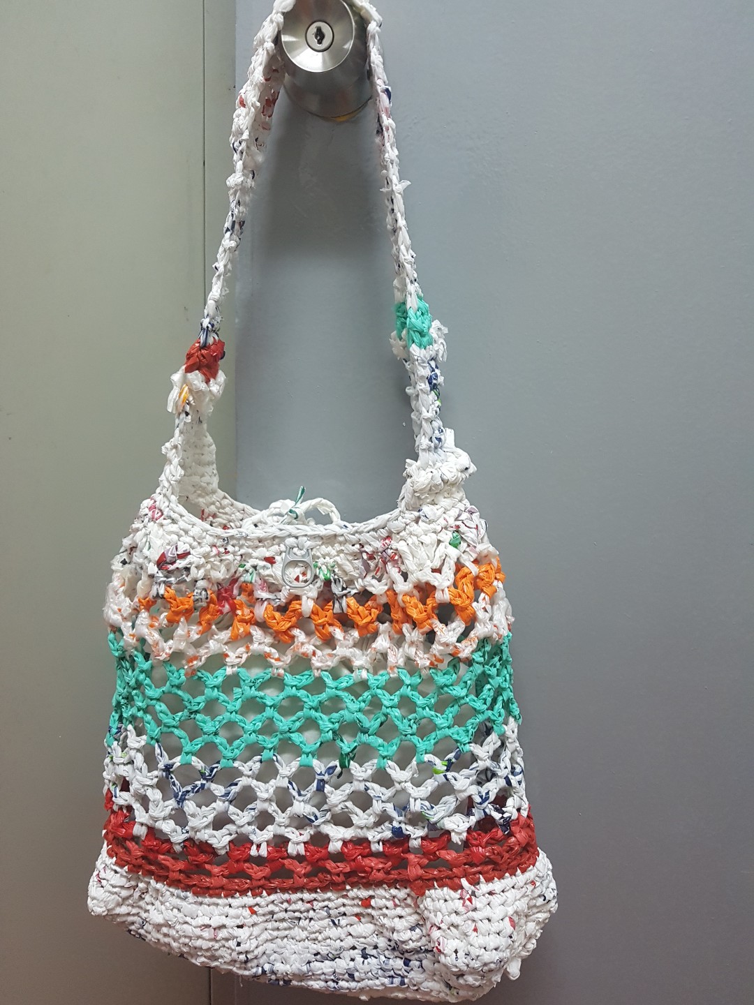 Handmade waterproof bag made from recycled materials, Women's