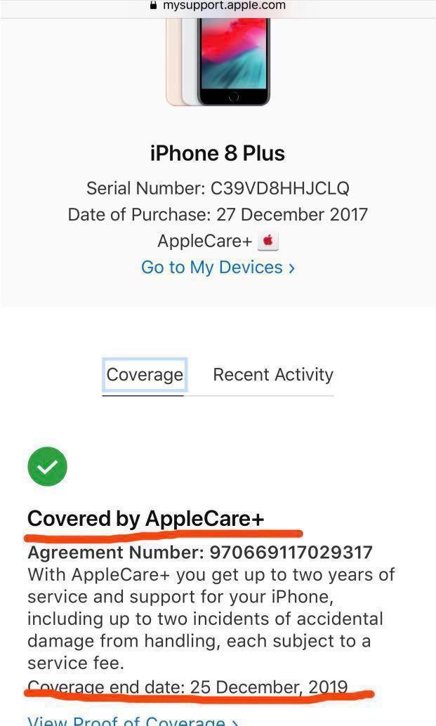 Iphone 8 Plus Apple Care Plus 256gb Mobile Phones Tablets Iphone Iphone 8 Series On Carousell