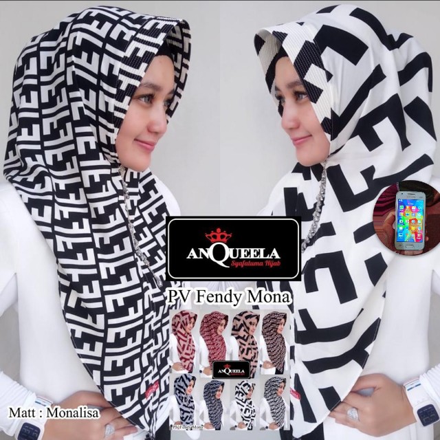 Jilbab Hoodie Fendi Sisa 2pcs Womens Fashion Muslim Fashion