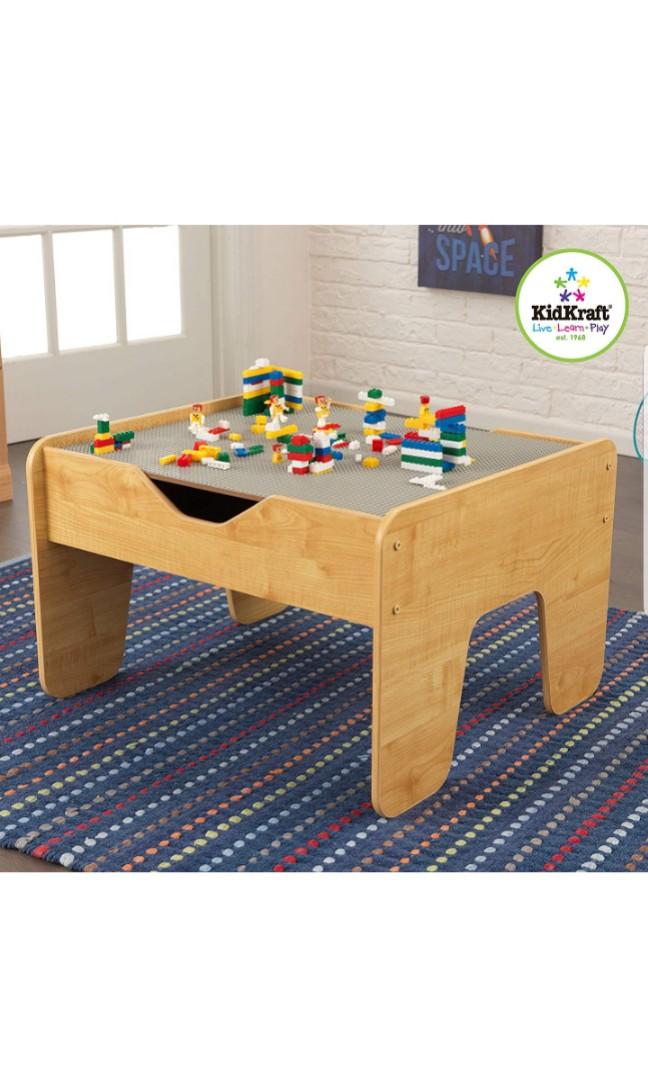 wooden activity play table
