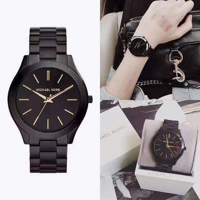 MK slim runway black stainless steel Couple Watch, Mobile Phones & Gadgets,  Wearables & Smart Watches on Carousell