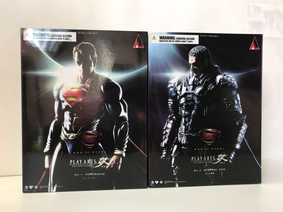 Msib Bn Man Of Steel Play Arts Kai Superman General Zod Set By