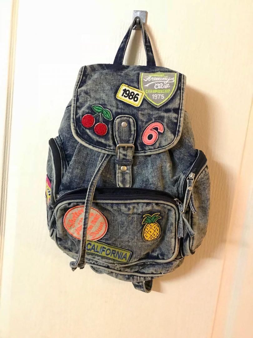 Denim backpack new look clearance