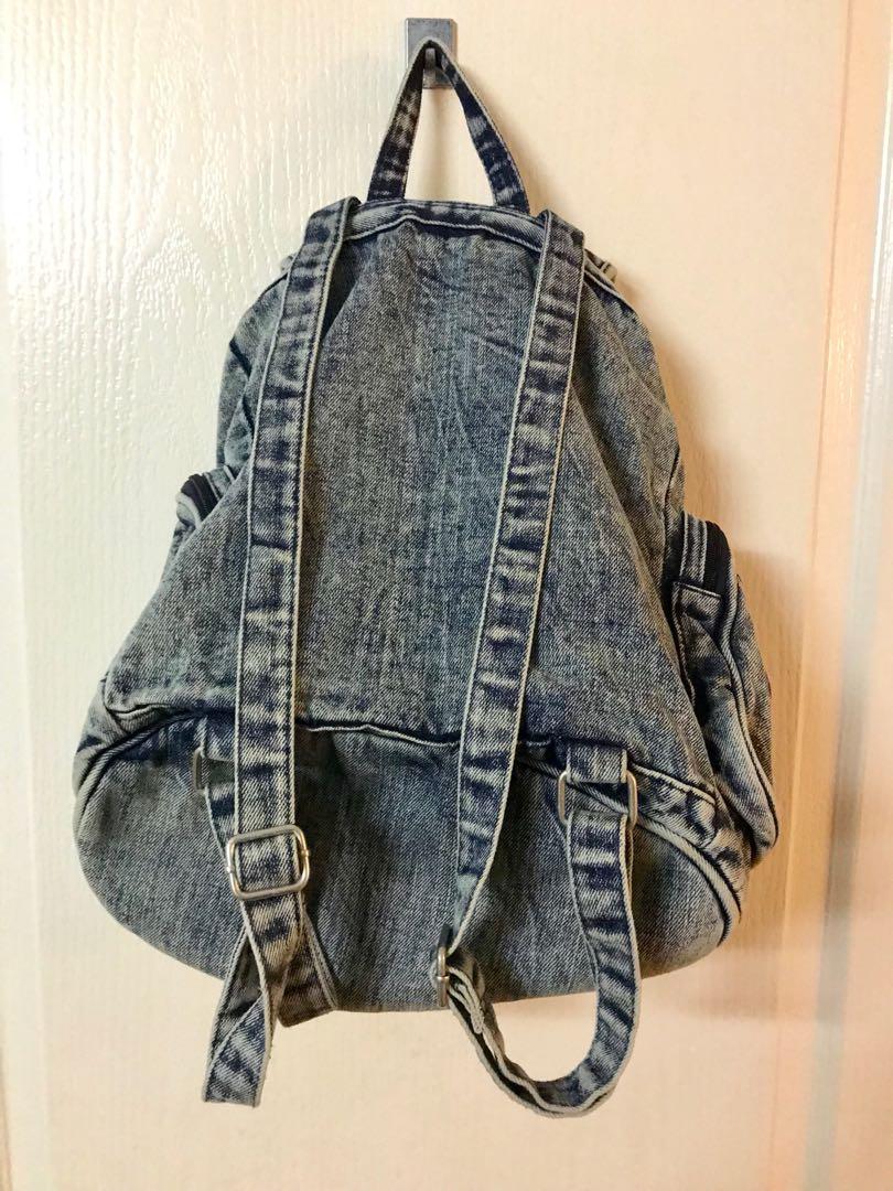 Denim backpack new look clearance
