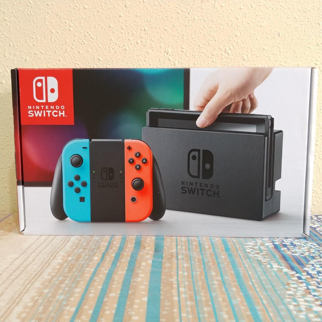 nintendo switch neon blue and red