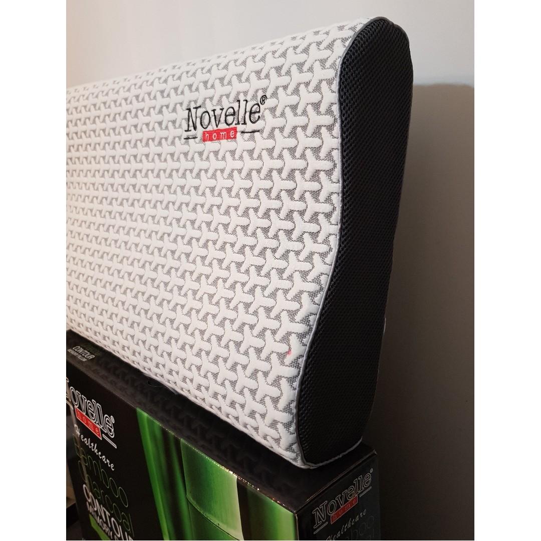 Novelle Ergonomic Pillow Bamboo Charcoal Memory Pillow Furniture Home Decor Cushions Linen On Carousell