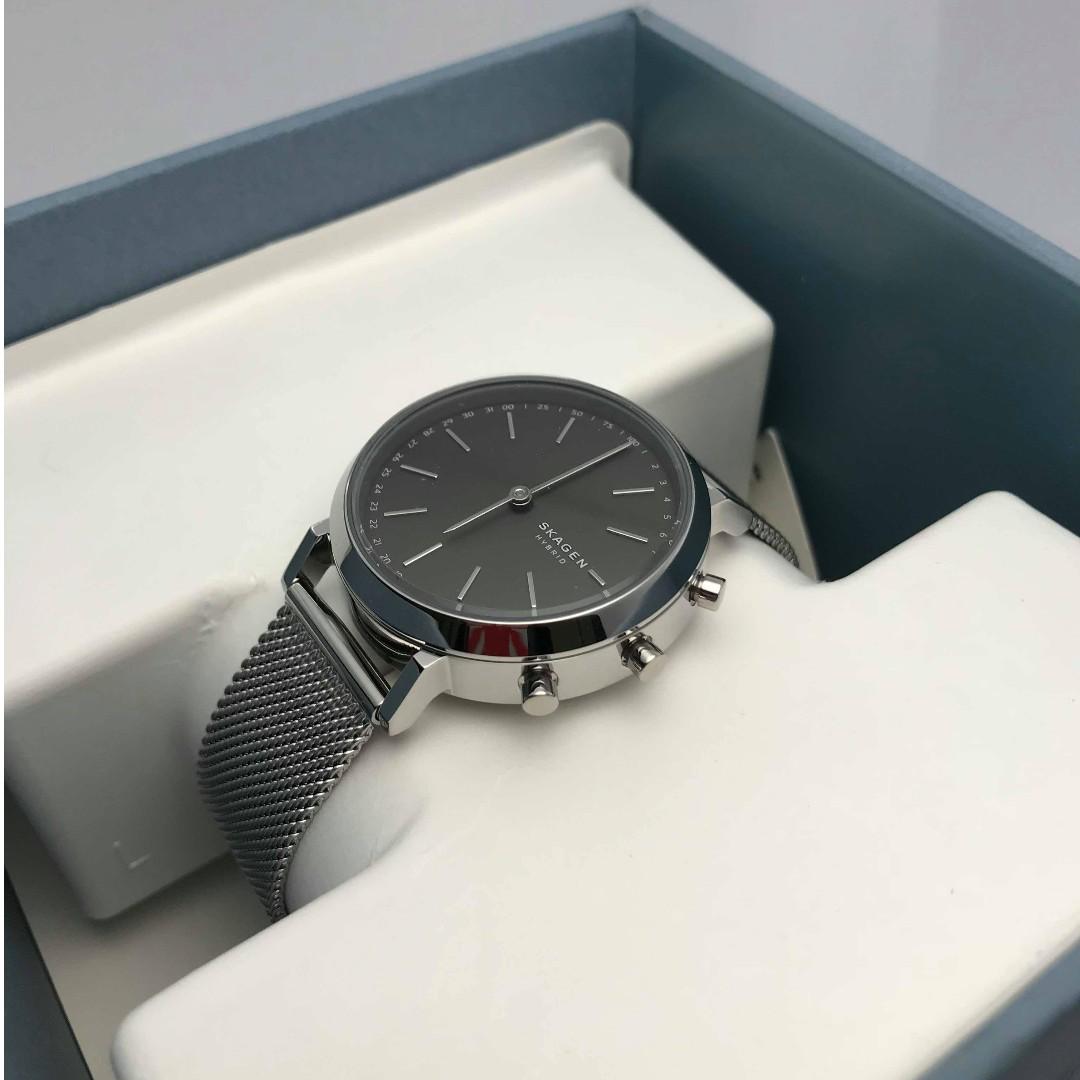 Skagen Hybrid Smartwatch Mini Hald Silver Tone Steel Mesh