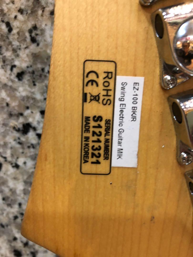 Swing EZ100 BL/R MIK Korea Made Electric Guitar, Hobbies & Toys, Music
