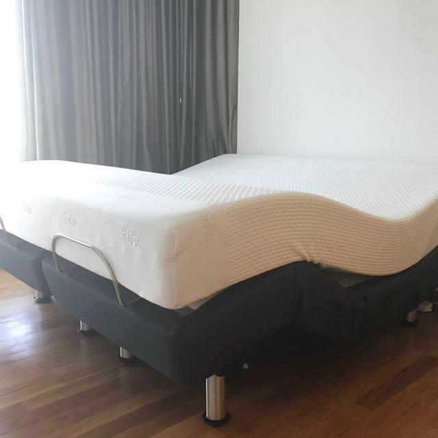 Tempur Zero G Adjustable Bed base and mattress, Furniture & Home Living
