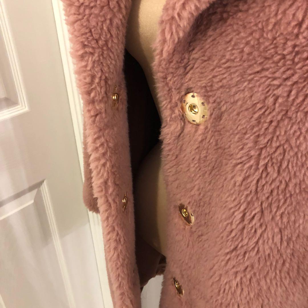 Topshop Pink Teddy Coat Women s Fashion Clothes on Carousell