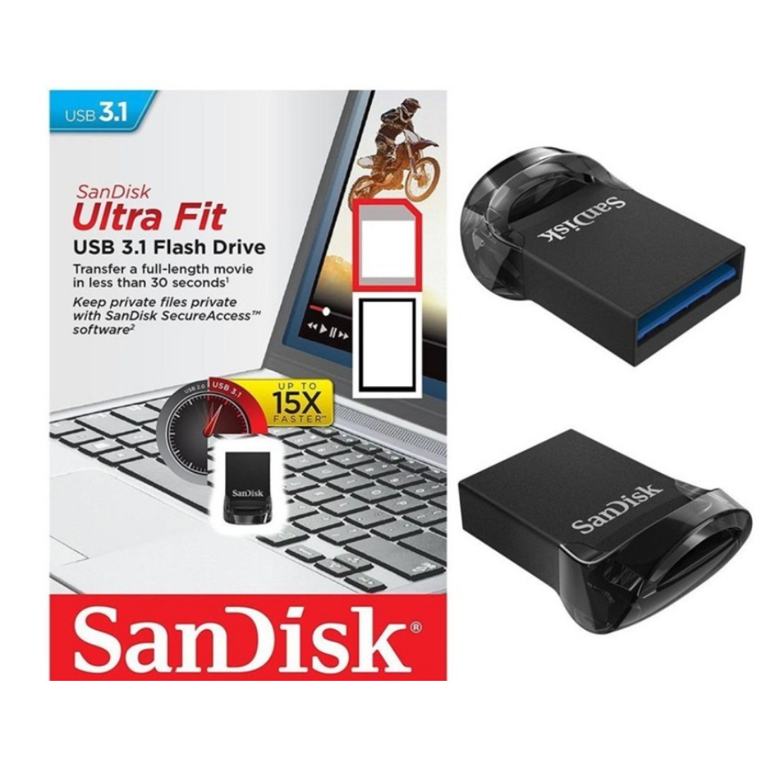 Ultra Fit Usb 3 1 Flash Drive 130 Mbps 16gb 32gb 64gb 128gb 256gb Electronics Computer Parts Accessories On Carousell