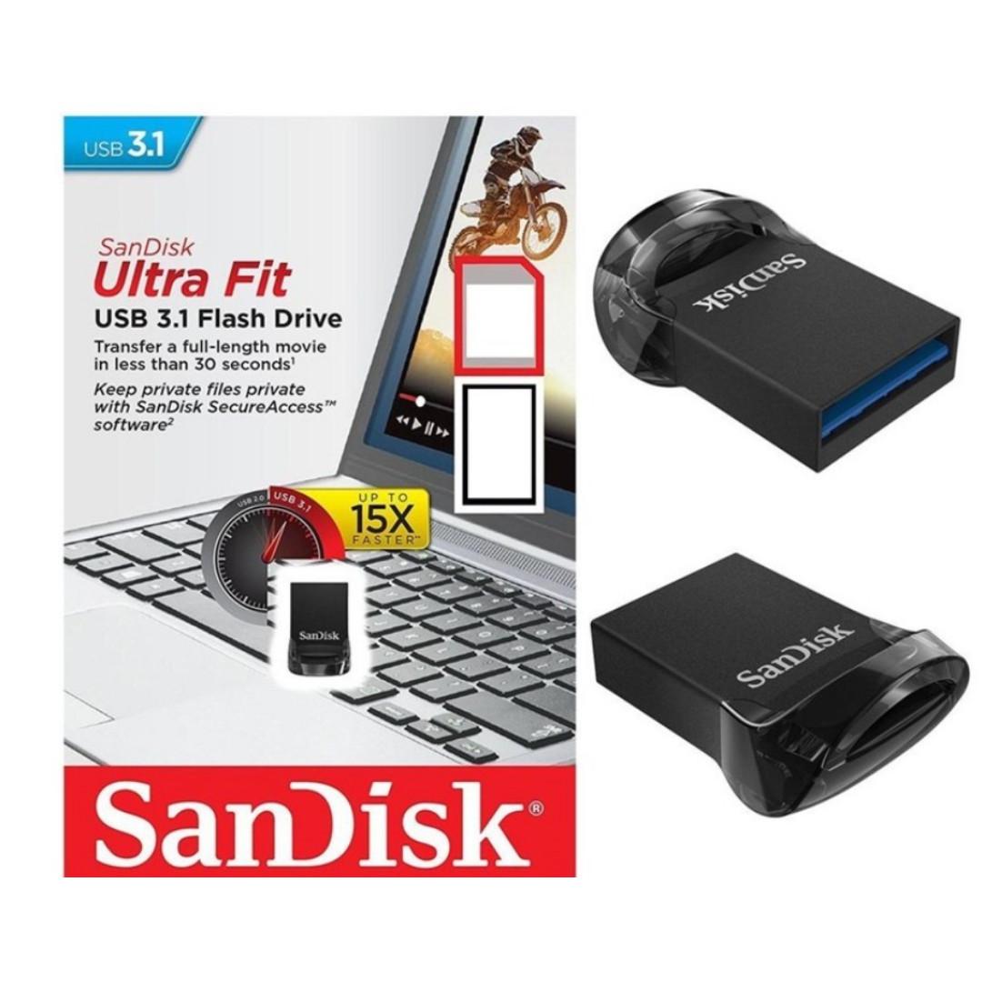Ultra Fit Usb 3 1 Flash Drive 130 Mbps 16gb 32gb 64gb 128gb 256gb Electronics Computer Parts Accessories On Carousell