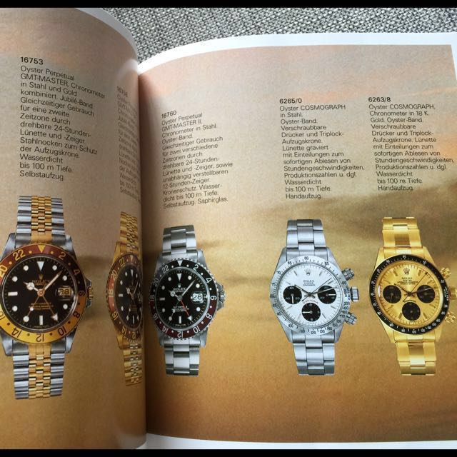 Vintage rolex on sale catalogue