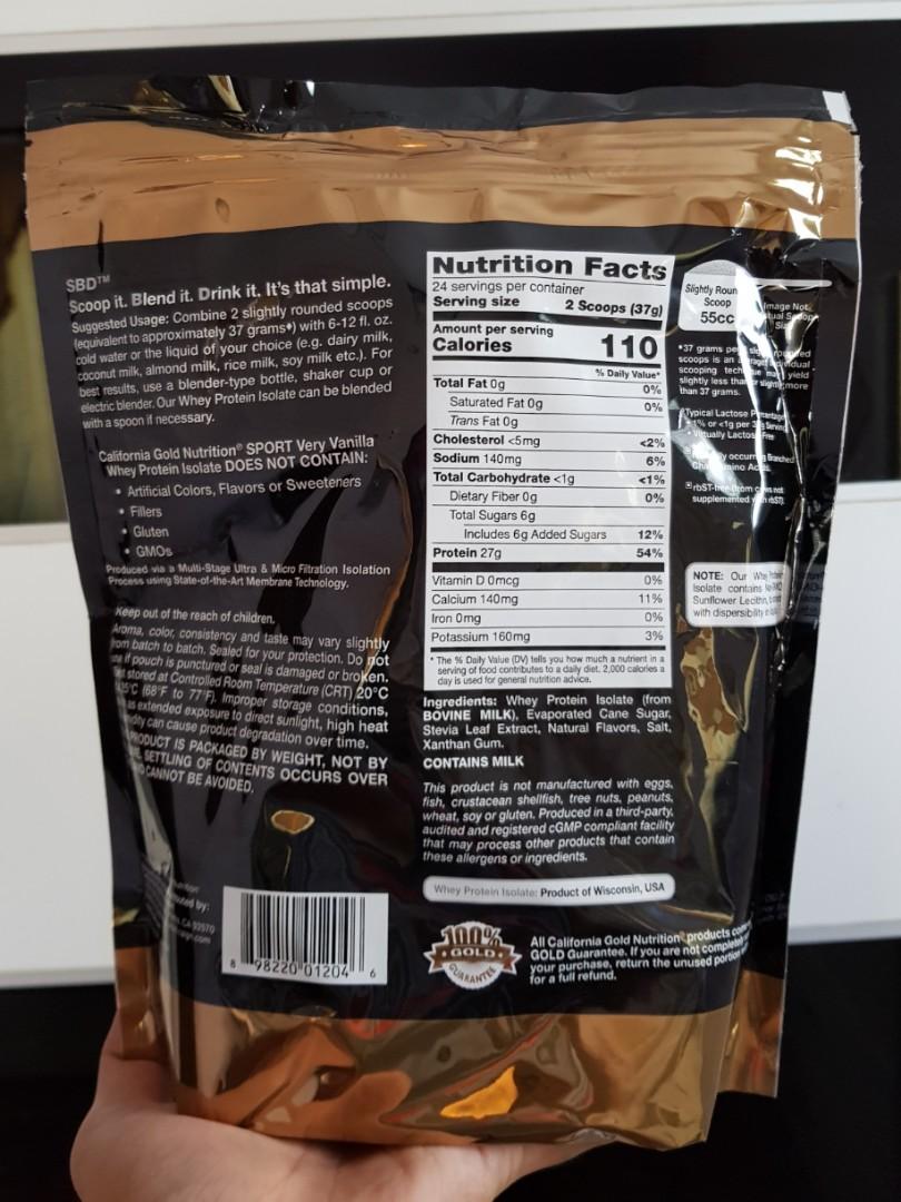 Whey Protein Isolate Very Vanilla Flavour by California Gold Nutrition